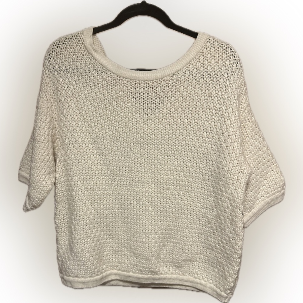 Elegant Oversized Women's Knit Sweater in Cream